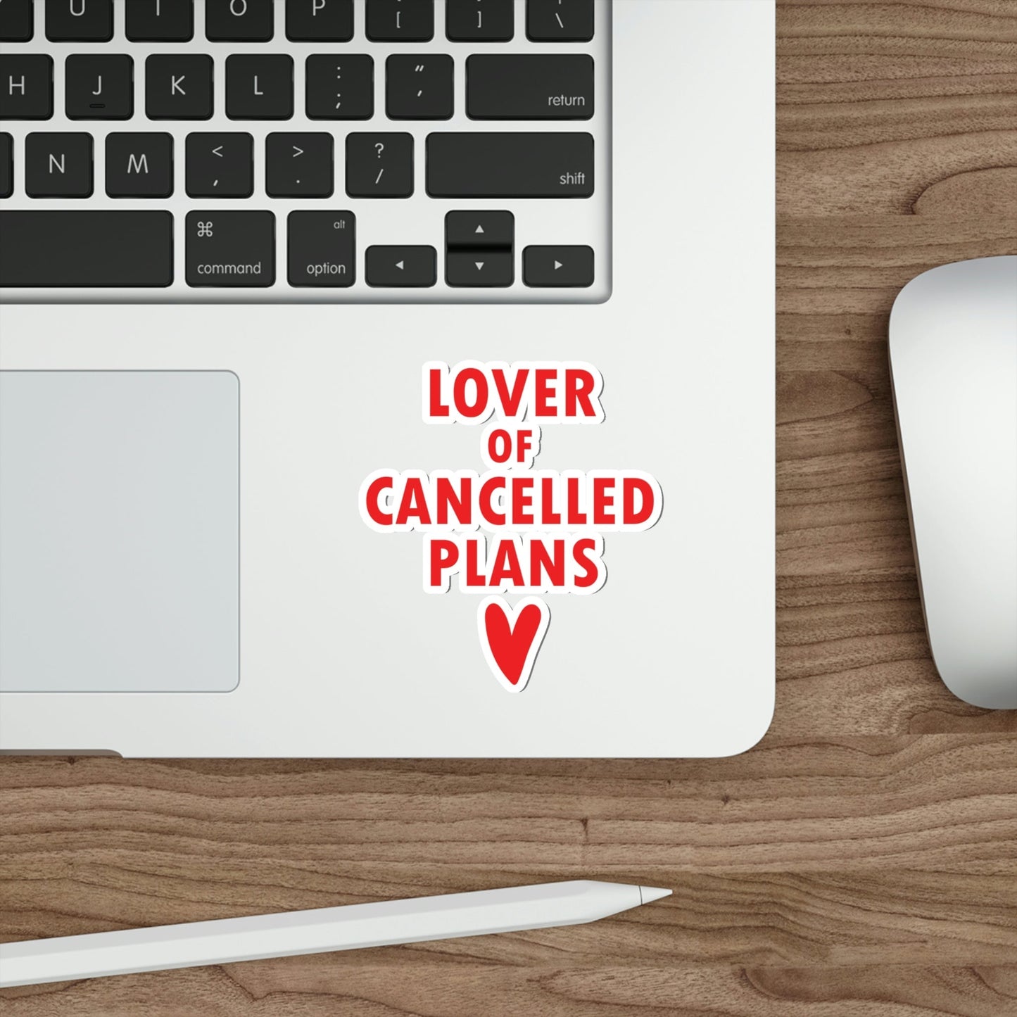 Lover of Cancelled Plans Valentines Day Die-Cut Sticker Ichaku [Perfect Gifts Selection]