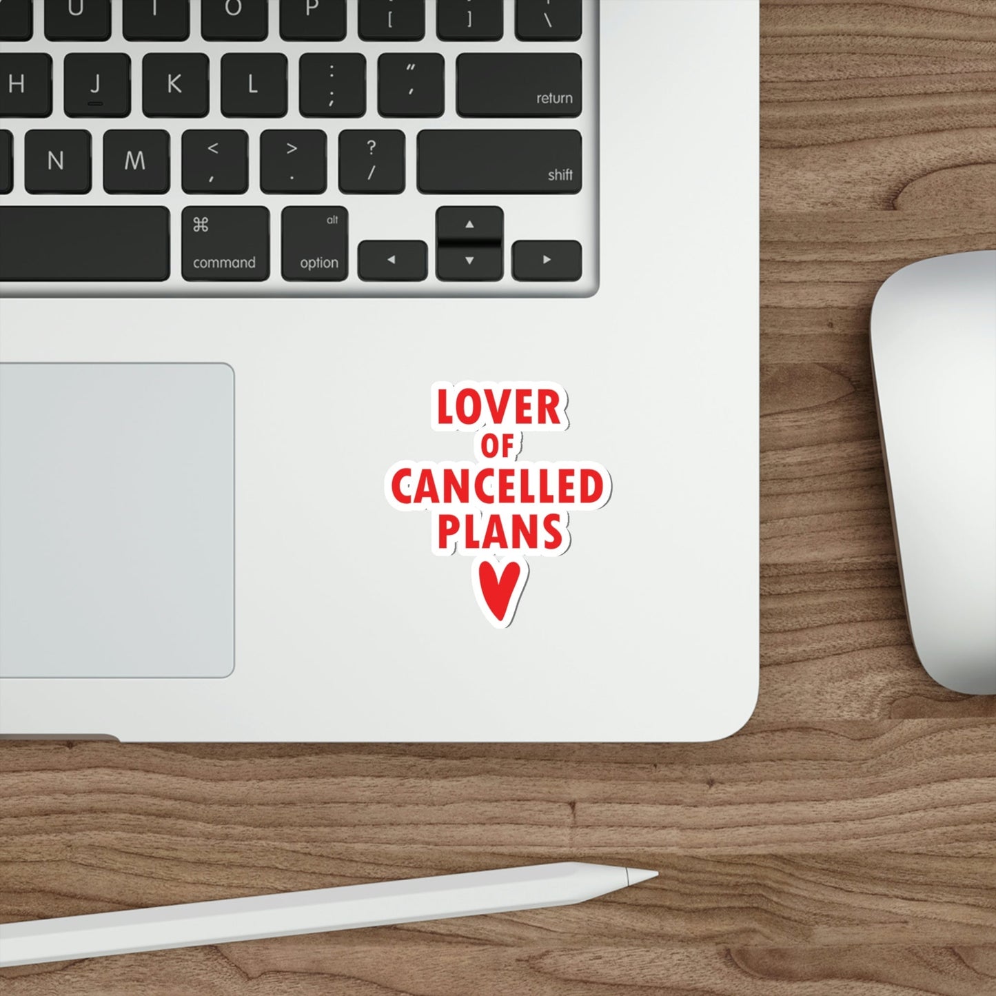 Lover of Cancelled Plans Valentines Day Die-Cut Sticker Ichaku [Perfect Gifts Selection]