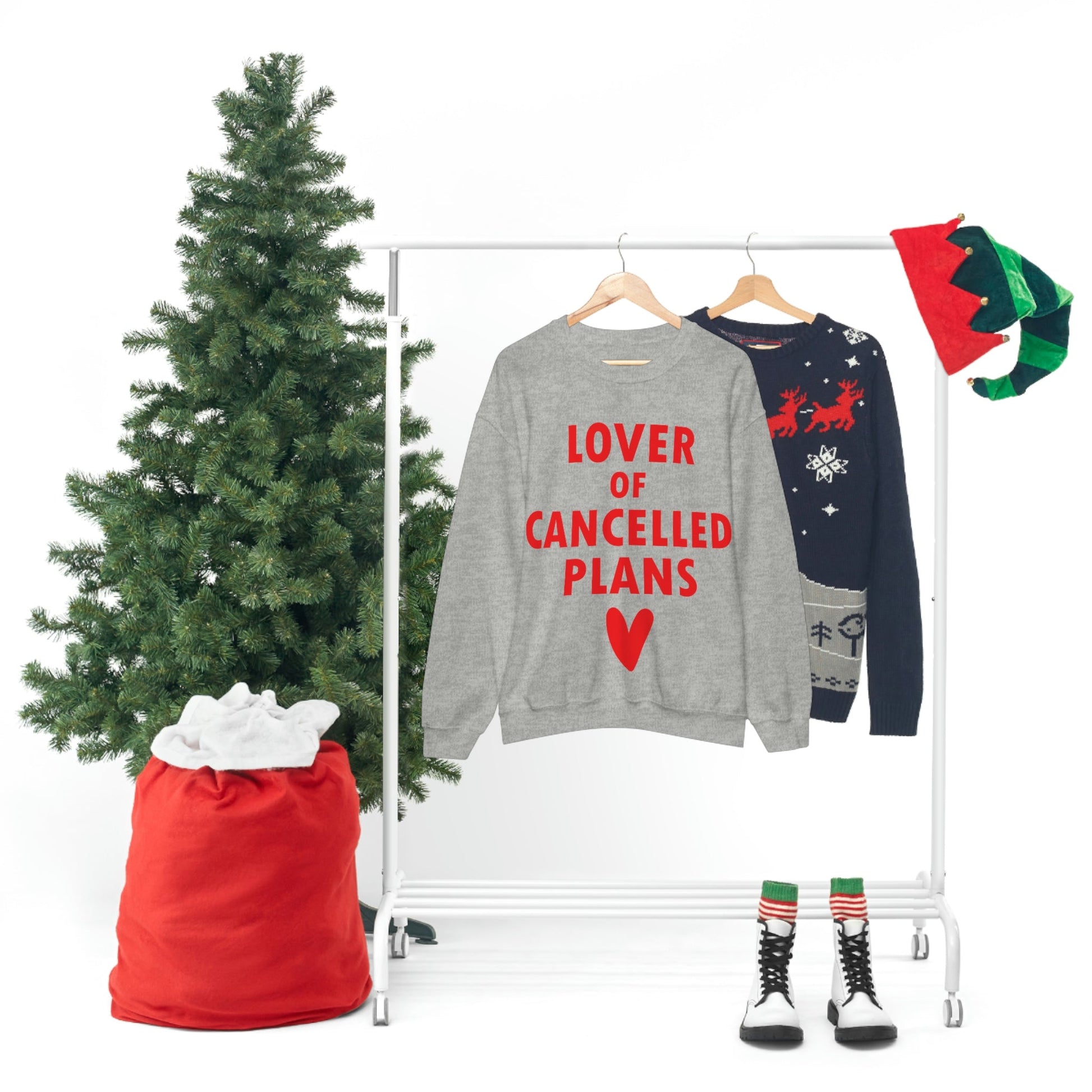 Lover of Cancelled Plans Valentines Day Unisex Heavy Blend™ Crewneck Sweatshirt Ichaku [Perfect Gifts Selection]