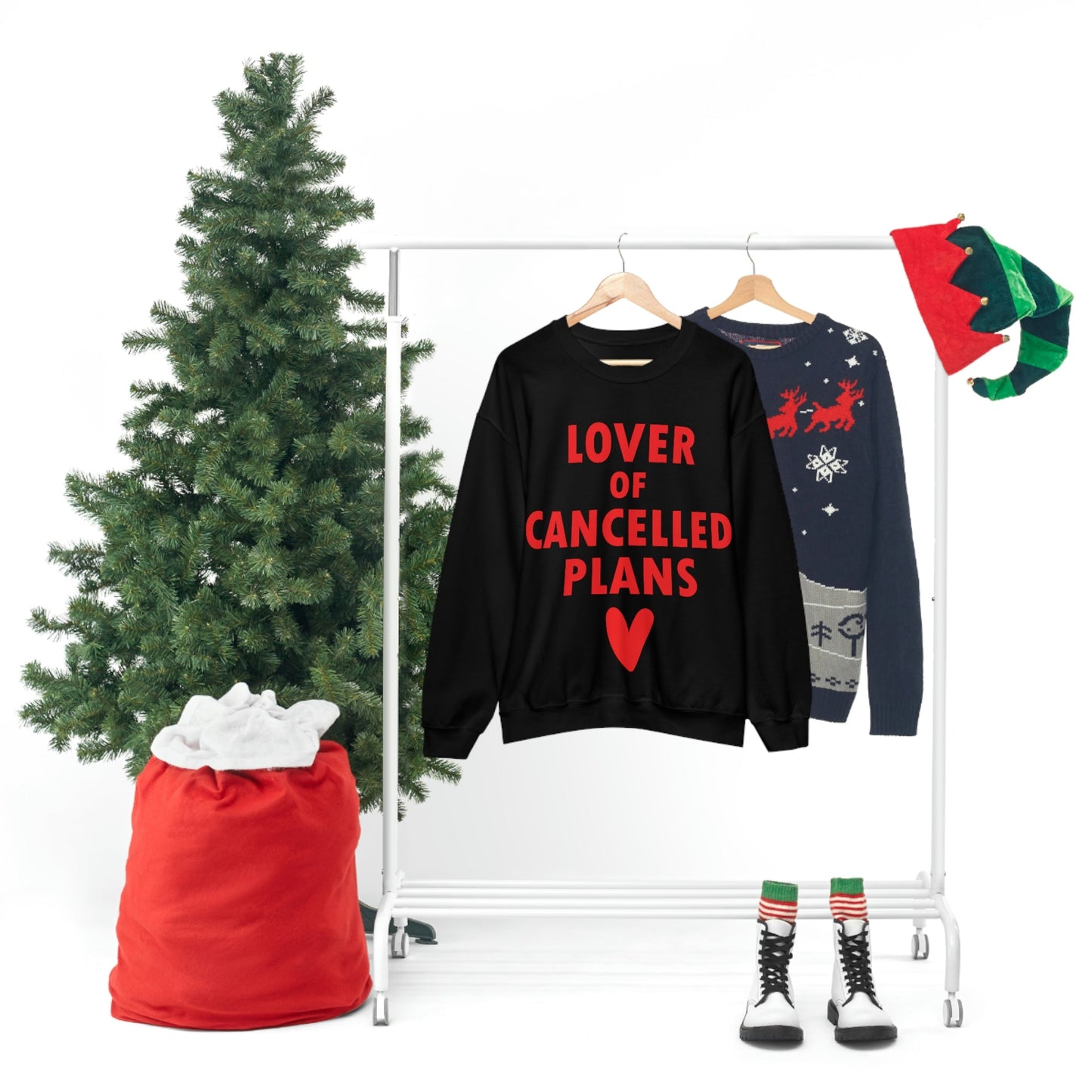 Lover of Cancelled Plans Valentines Day Unisex Heavy Blend™ Crewneck Sweatshirt Ichaku [Perfect Gifts Selection]