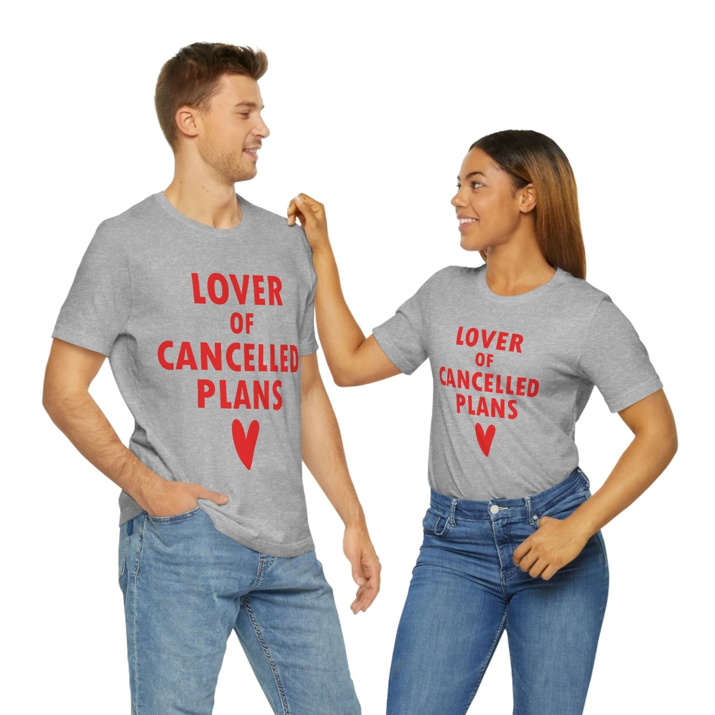 Lover of Cancelled Plans Valentines Day Unisex Jersey Short Sleeve T-Shirt Ichaku [Perfect Gifts Selection]