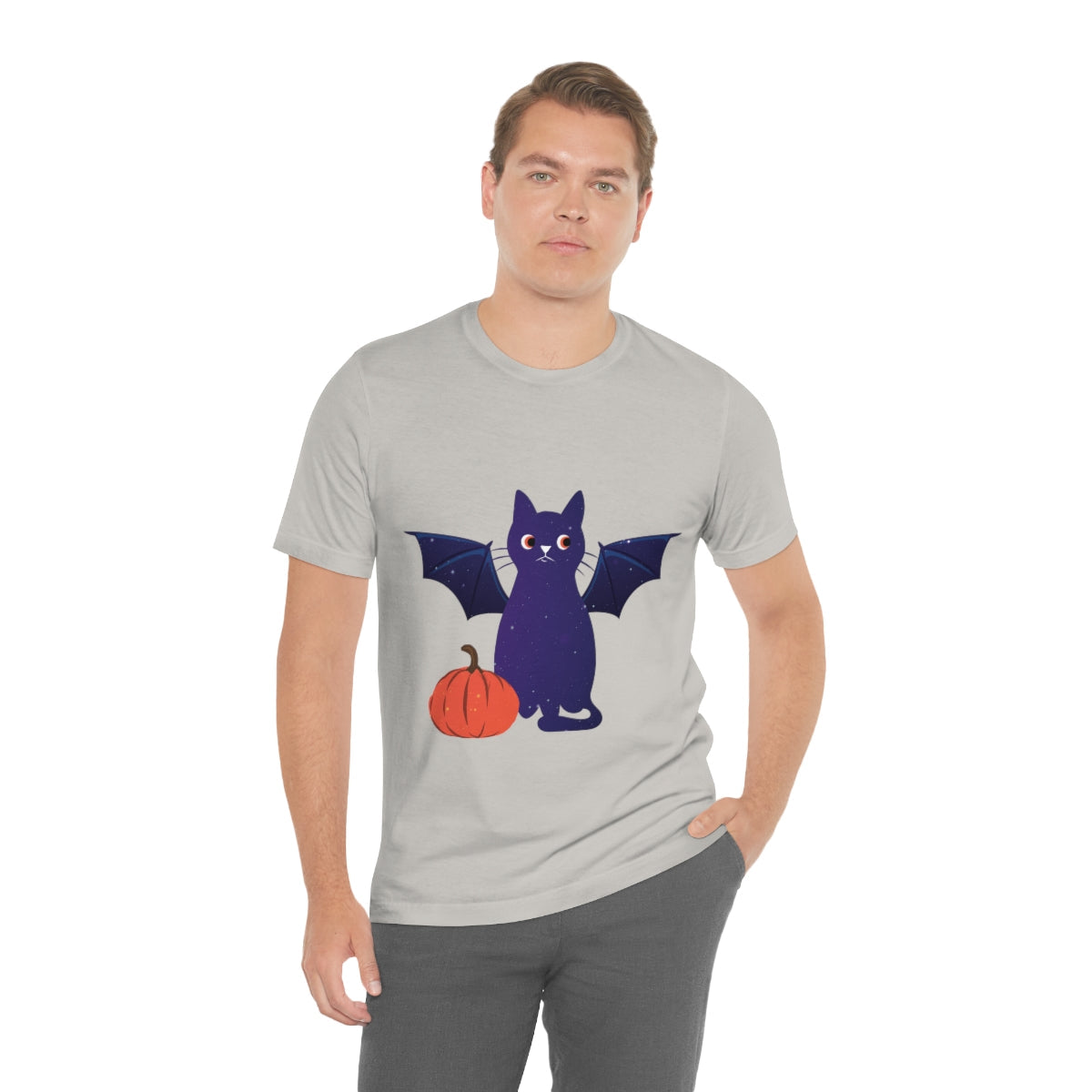 Magic Halloween Cute Universe Cat Unisex Jersey Short Sleeve T-Shirt Ichaku [Perfect Gifts Selection]