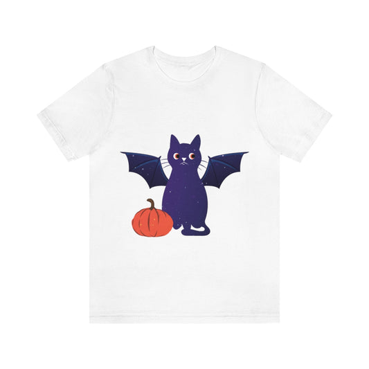 Magic Halloween Cute Universe Cat Unisex Jersey Short Sleeve T-Shirt Ichaku [Perfect Gifts Selection]