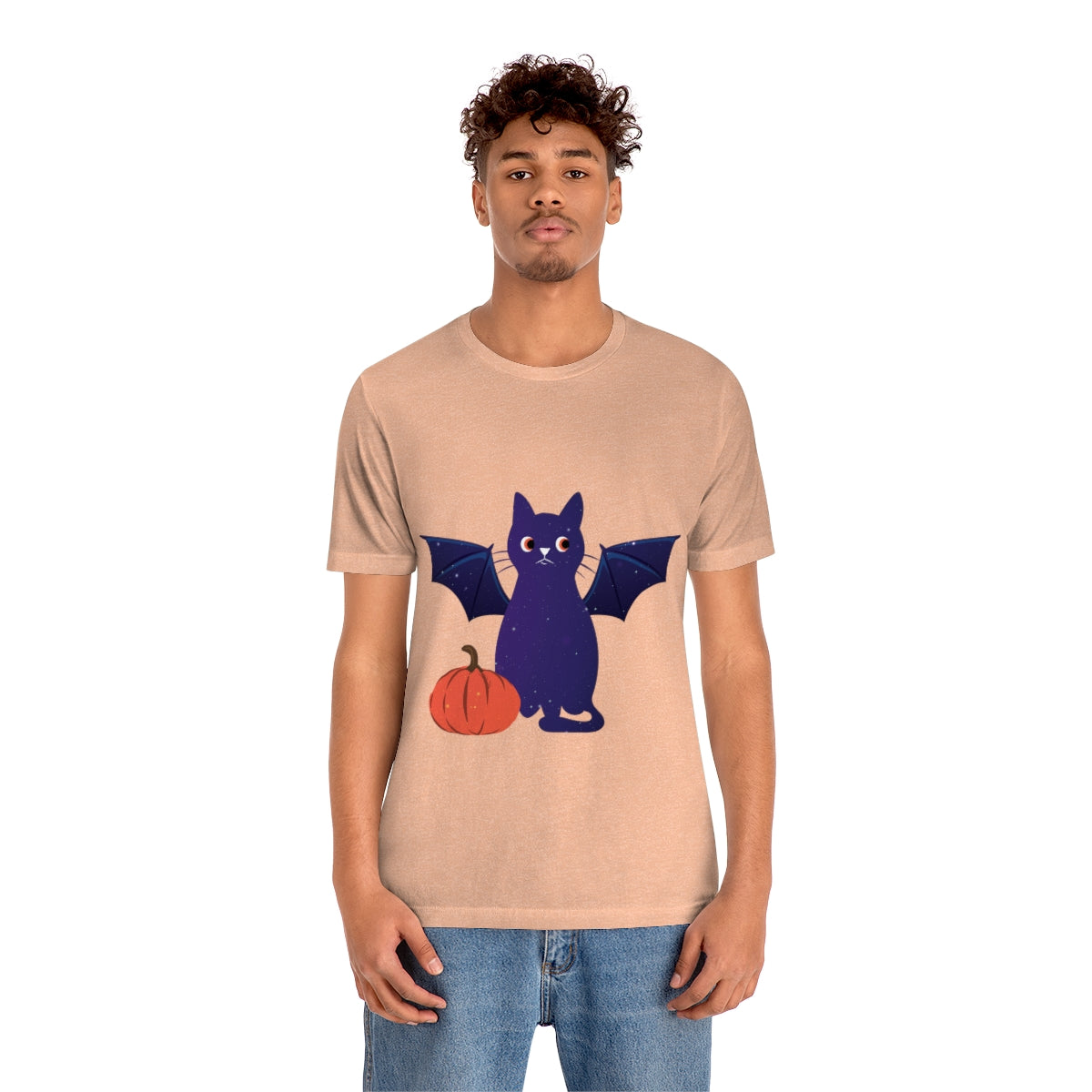 Magic Halloween Cute Universe Cat Unisex Jersey Short Sleeve T-Shirt Ichaku [Perfect Gifts Selection]