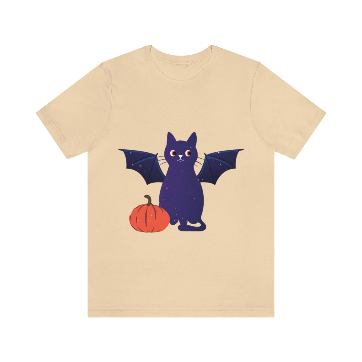 Magic Halloween Cute Universe Cat Unisex Jersey Short Sleeve T-Shirt Ichaku [Perfect Gifts Selection]