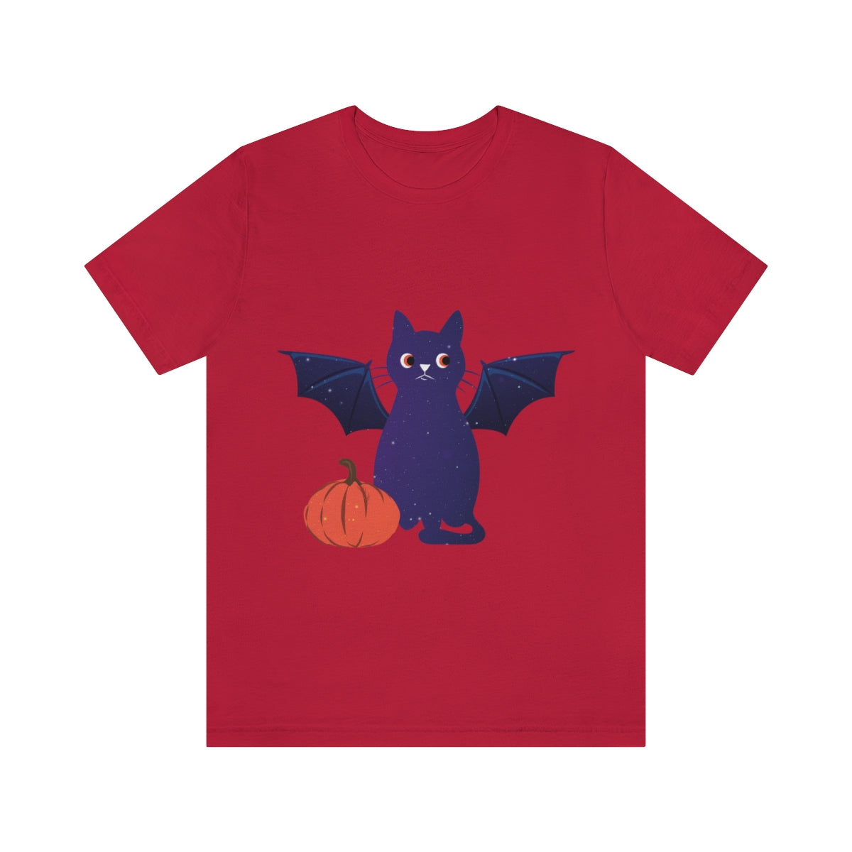 Magic Halloween Cute Universe Cat Unisex Jersey Short Sleeve T-Shirt Ichaku [Perfect Gifts Selection]