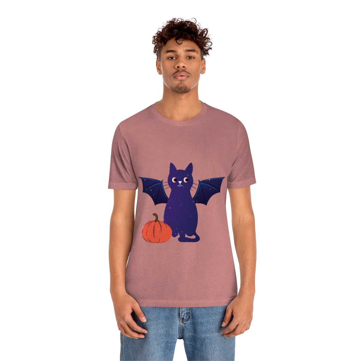 Magic Halloween Cute Universe Cat Unisex Jersey Short Sleeve T-Shirt Ichaku [Perfect Gifts Selection]