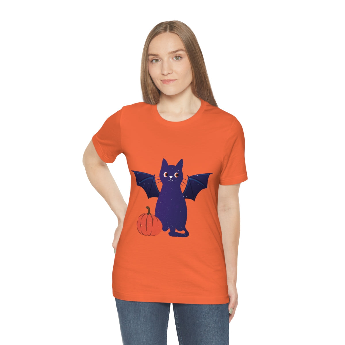 Magic Halloween Cute Universe Cat Unisex Jersey Short Sleeve T-Shirt Ichaku [Perfect Gifts Selection]