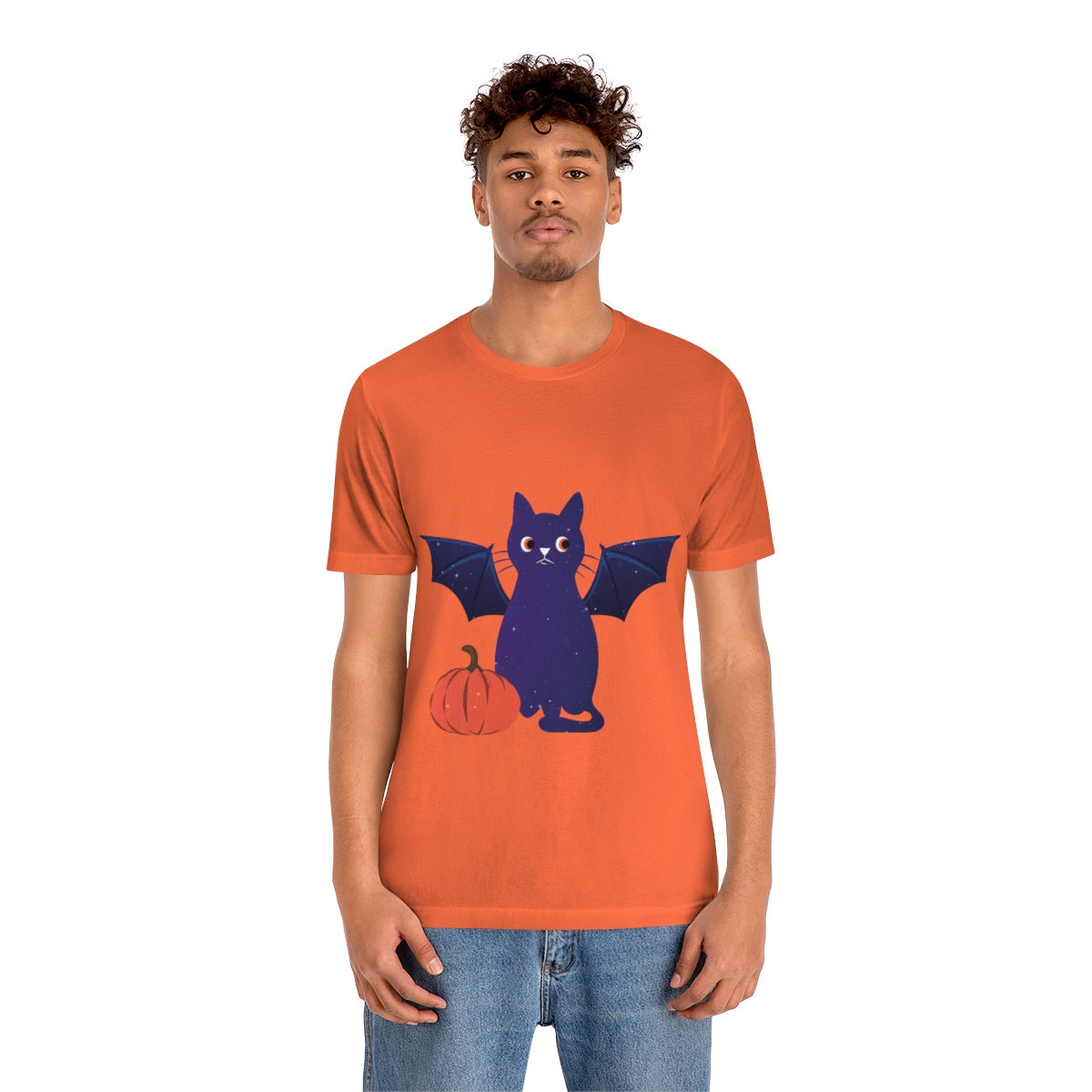 Magic Halloween Cute Universe Cat Unisex Jersey Short Sleeve T-Shirt Ichaku [Perfect Gifts Selection]