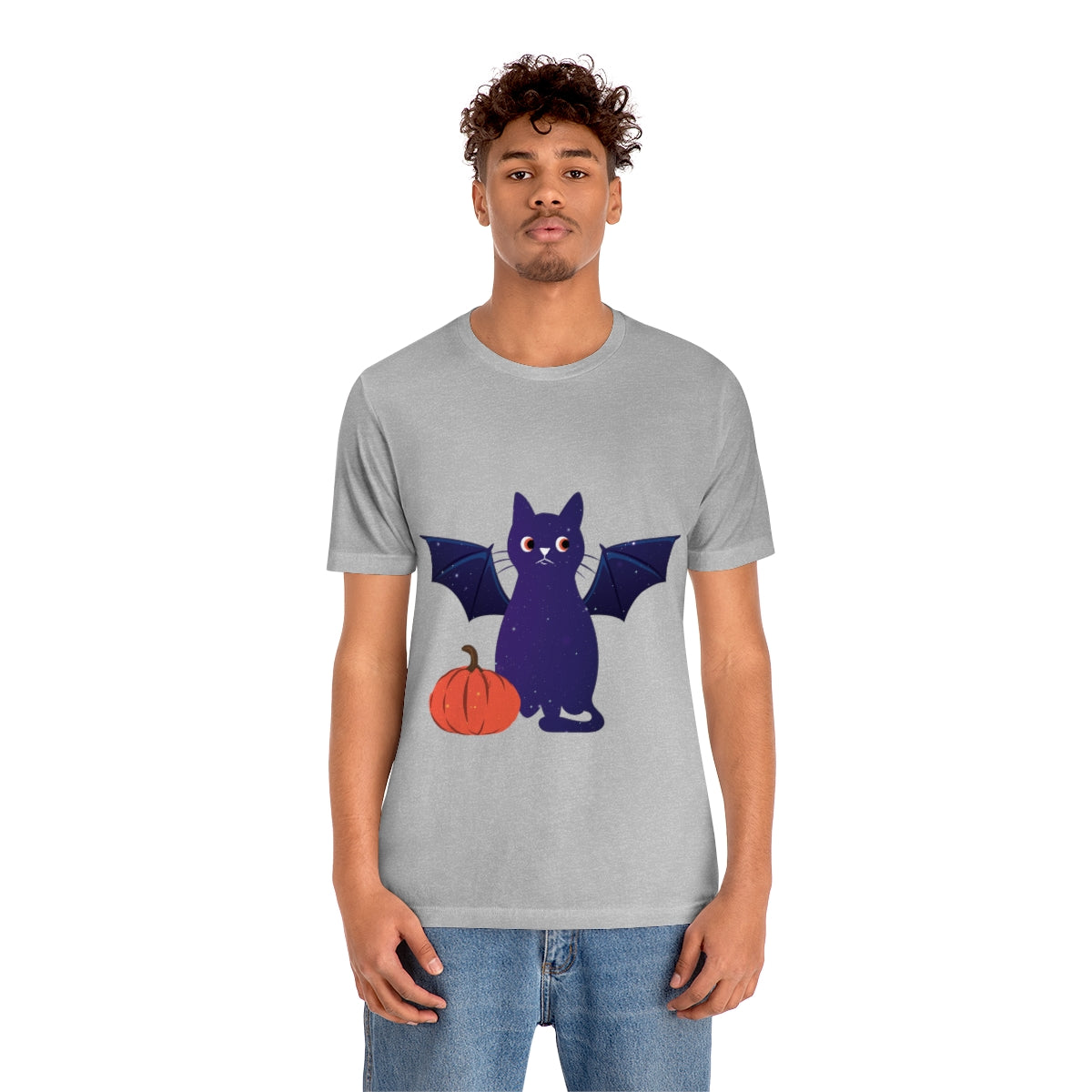 Magic Halloween Cute Universe Cat Unisex Jersey Short Sleeve T-Shirt Ichaku [Perfect Gifts Selection]