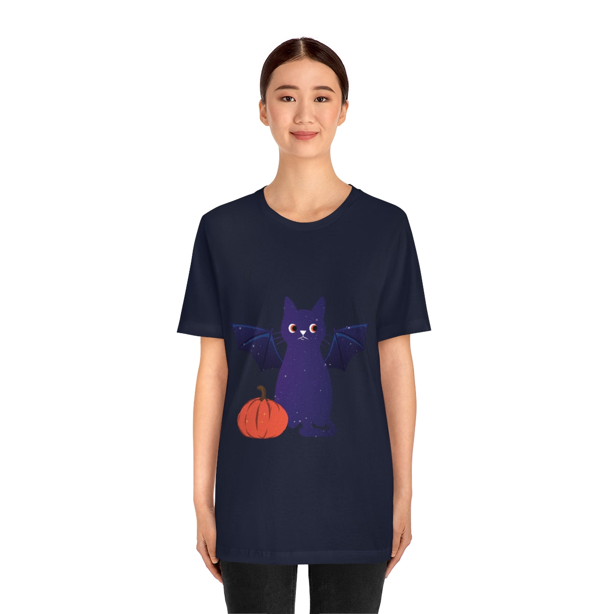 Magic Halloween Cute Universe Cat Unisex Jersey Short Sleeve T-Shirt Ichaku [Perfect Gifts Selection]