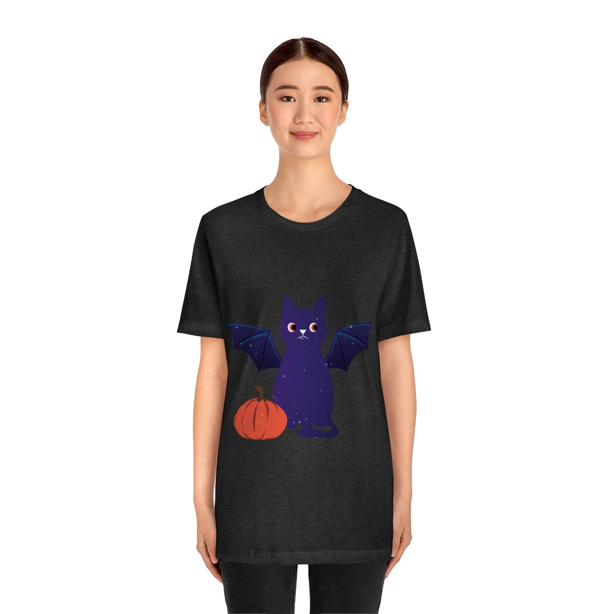 Magic Halloween Cute Universe Cat Unisex Jersey Short Sleeve T-Shirt Ichaku [Perfect Gifts Selection]