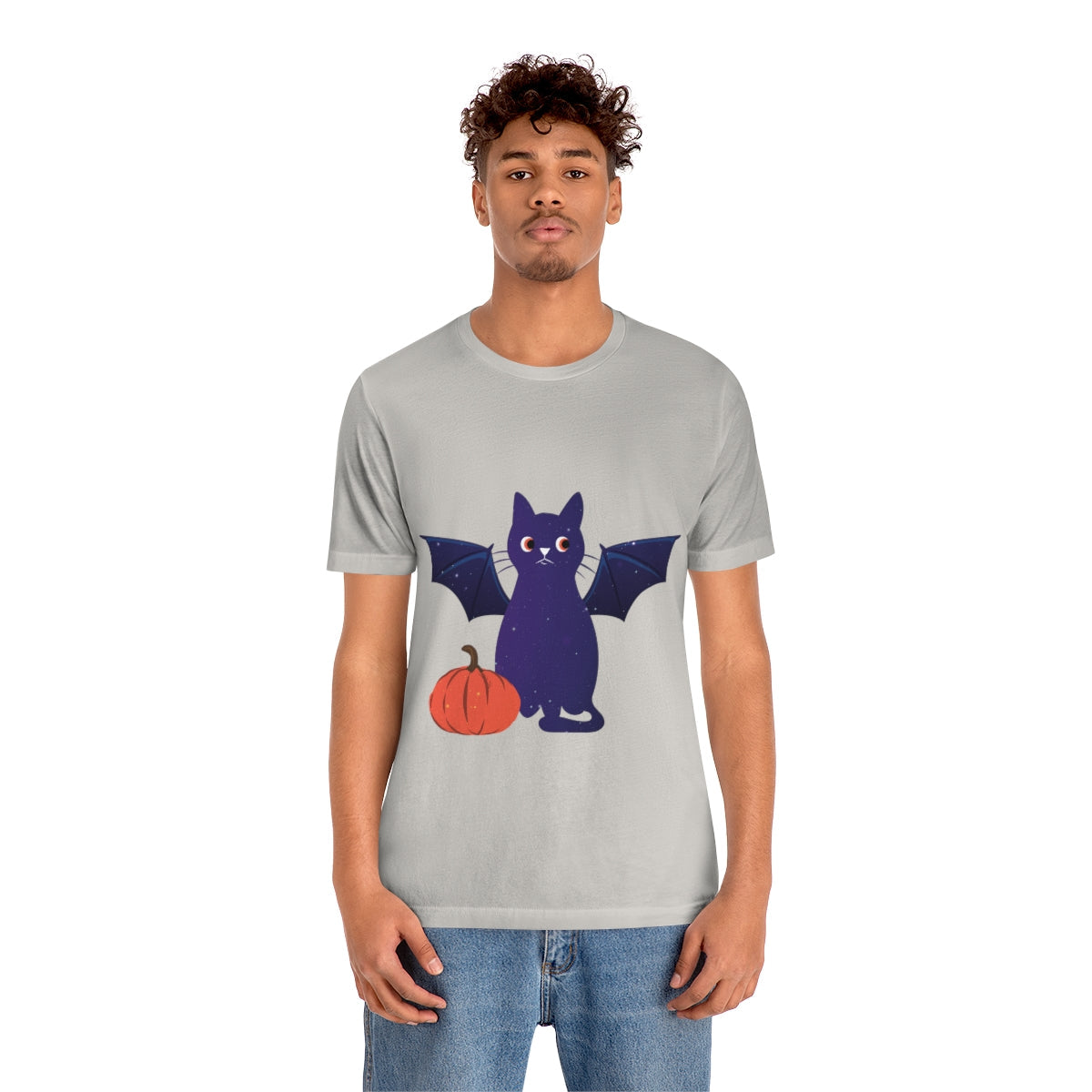 Magic Halloween Cute Universe Cat Unisex Jersey Short Sleeve T-Shirt Ichaku [Perfect Gifts Selection]