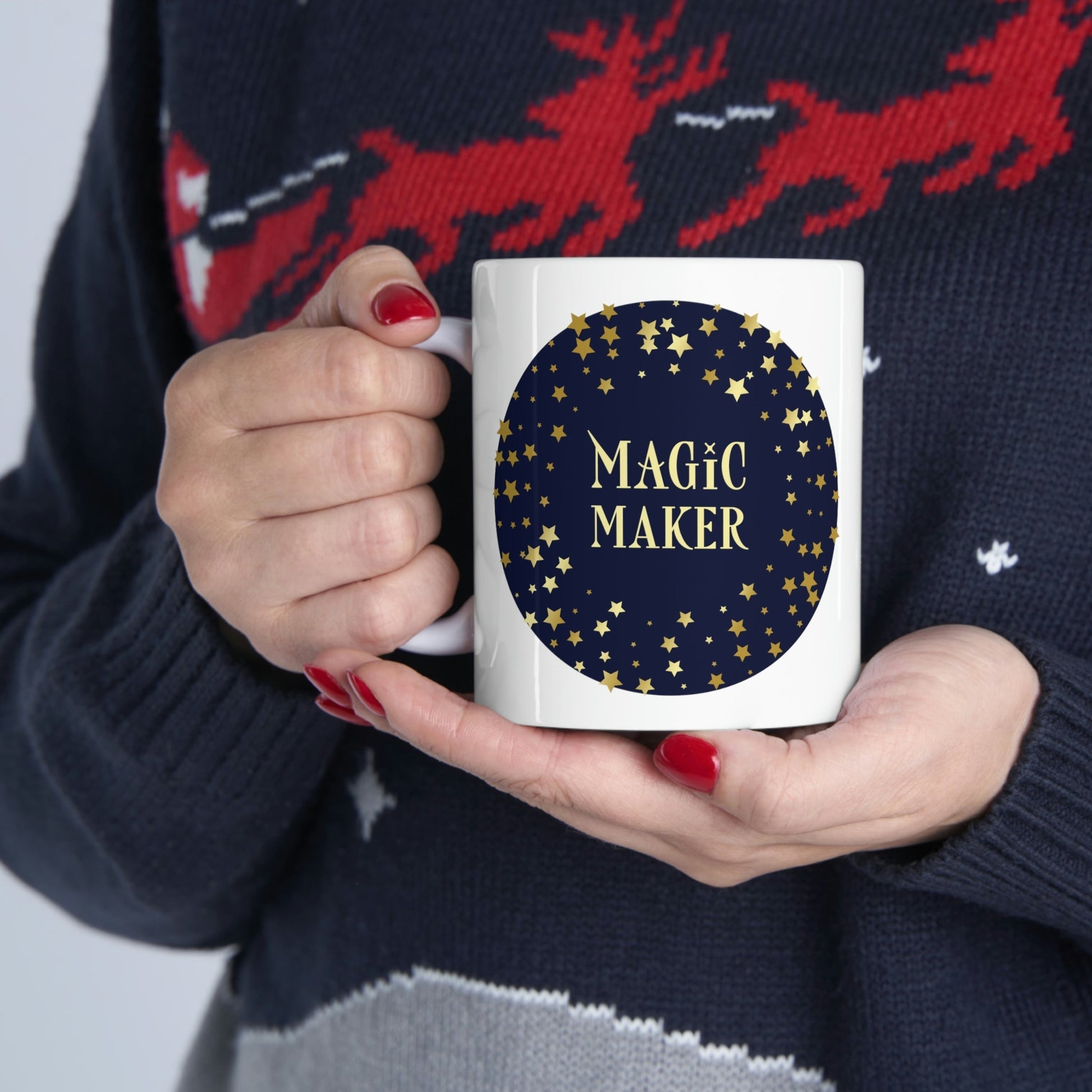 Magic Maker Xmas Holiday Quotes Ceramic Mug 11oz Ichaku [Perfect Gifts Selection]