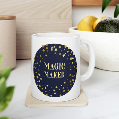 Magic Maker Xmas Holiday Quotes Ceramic Mug 11oz Ichaku [Perfect Gifts Selection]