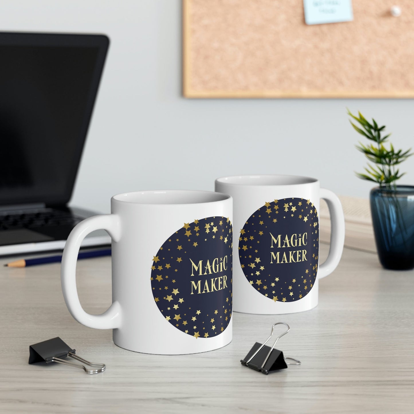 Magic Maker Xmas Holiday Quotes Ceramic Mug 11oz Ichaku [Perfect Gifts Selection]
