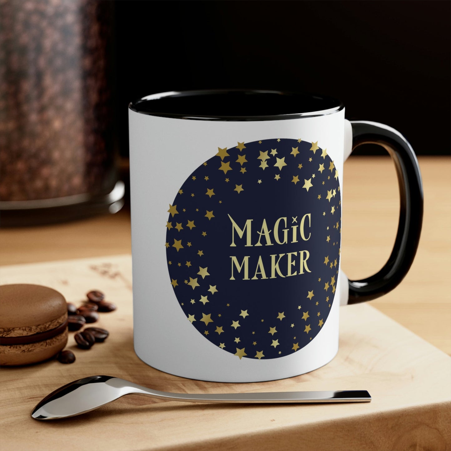 Magic Maker Xmas Holiday Quotes Classic Accent Coffee Mug 11oz Ichaku [Perfect Gifts Selection]