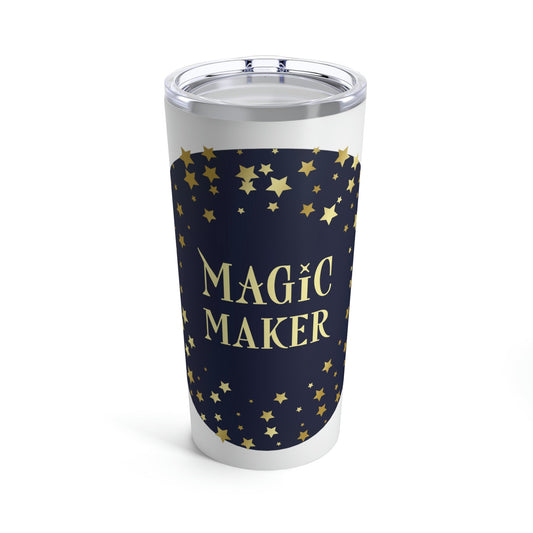 Magic Maker Xmas Holiday Quotes Stainless Steel Hot or Cold Vacuum Tumbler 20oz Ichaku [Perfect Gifts Selection]