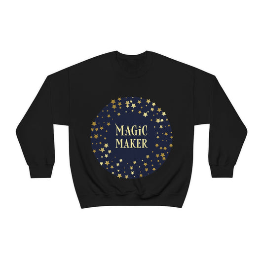 Magic Maker Xmas Holiday Quotes Unisex Heavy Blend™ Crewneck Sweatshirt Ichaku [Perfect Gifts Selection]