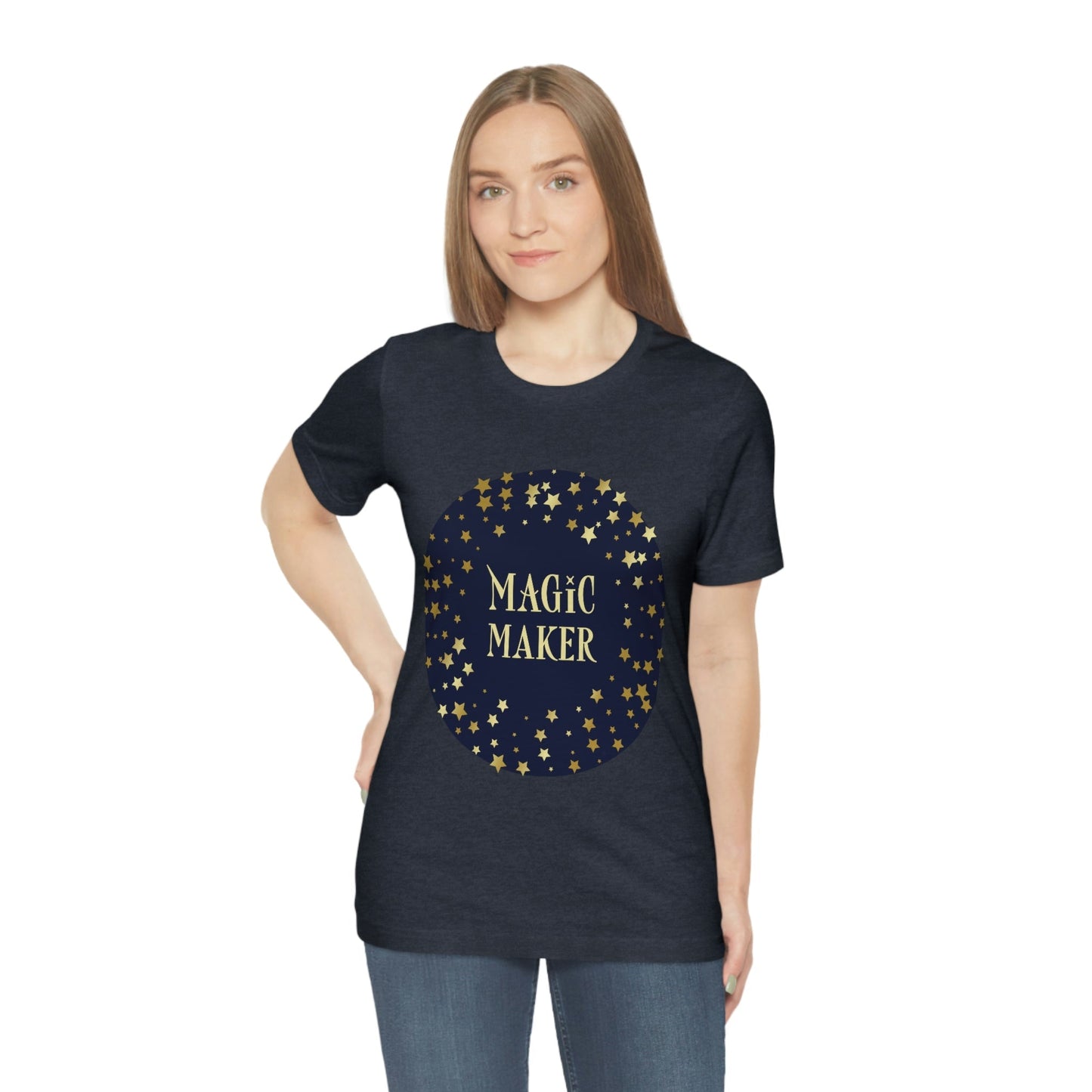 Magic Maker Xmas Holiday Quotes Unisex Jersey Short Sleeve T-Shirt Ichaku [Perfect Gifts Selection]