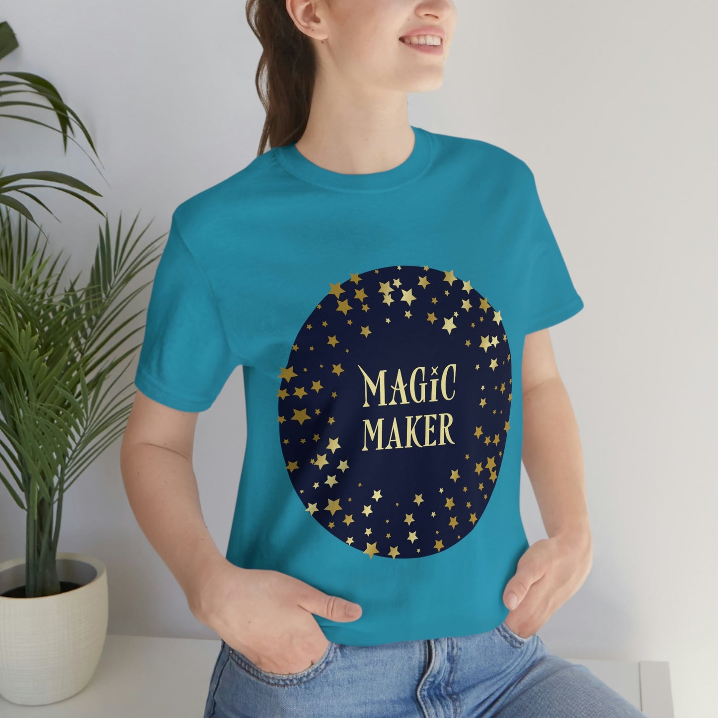 Magic Maker Xmas Holiday Quotes Unisex Jersey Short Sleeve T-Shirt Ichaku [Perfect Gifts Selection]