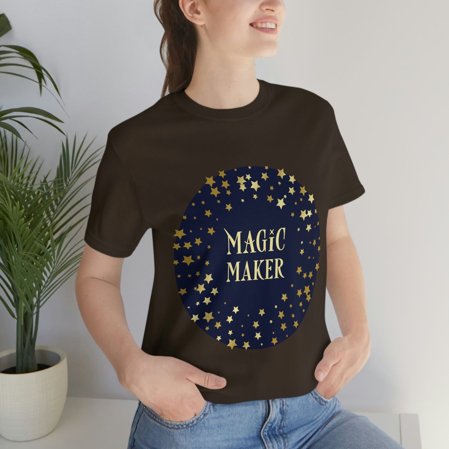 Magic Maker Xmas Holiday Quotes Unisex Jersey Short Sleeve T-Shirt Ichaku [Perfect Gifts Selection]