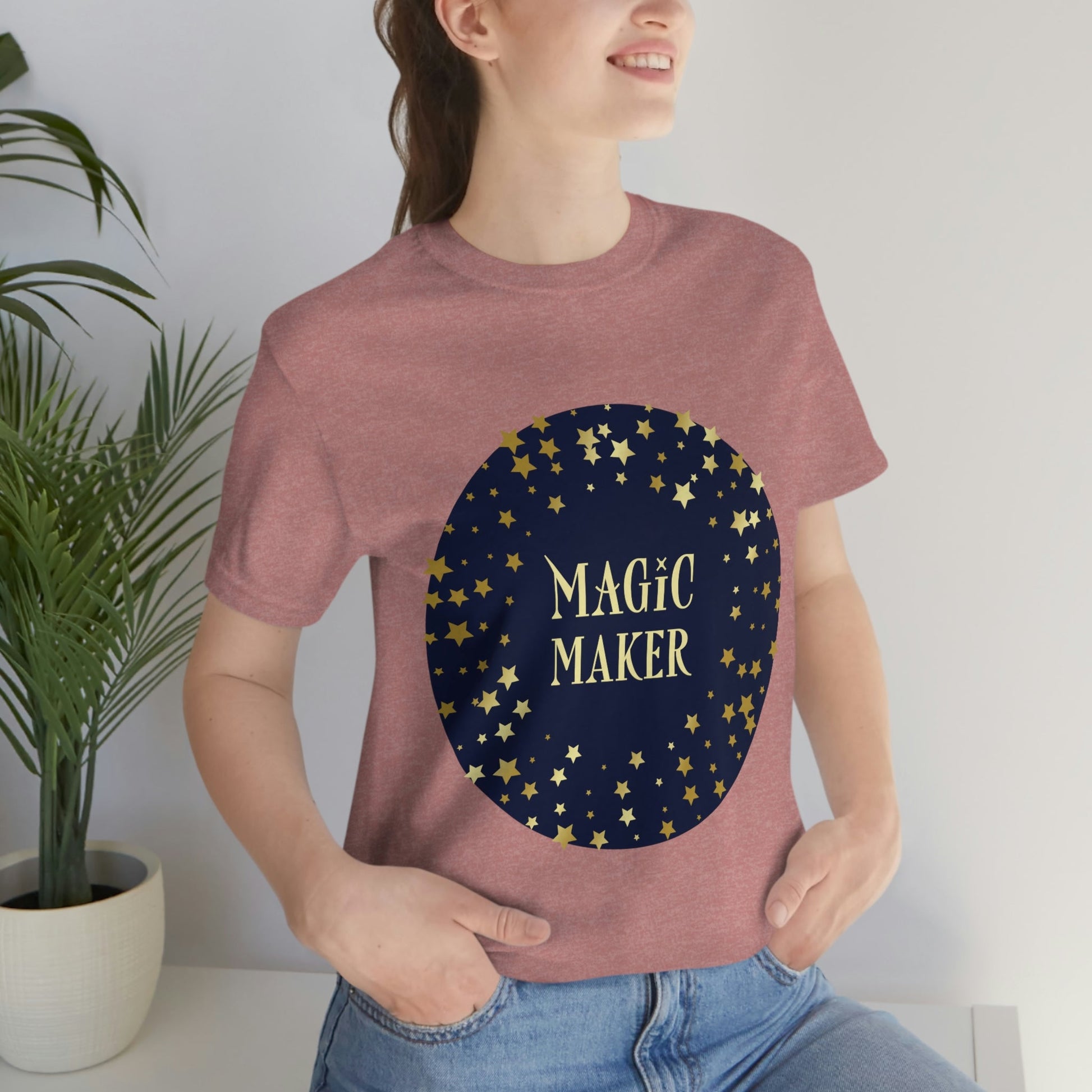 Magic Maker Xmas Holiday Quotes Unisex Jersey Short Sleeve T-Shirt Ichaku [Perfect Gifts Selection]