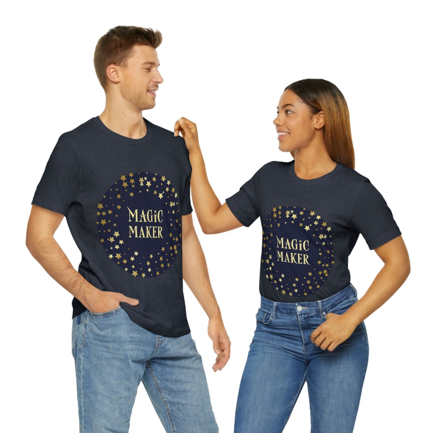 Magic Maker Xmas Holiday Quotes Unisex Jersey Short Sleeve T-Shirt Ichaku [Perfect Gifts Selection]