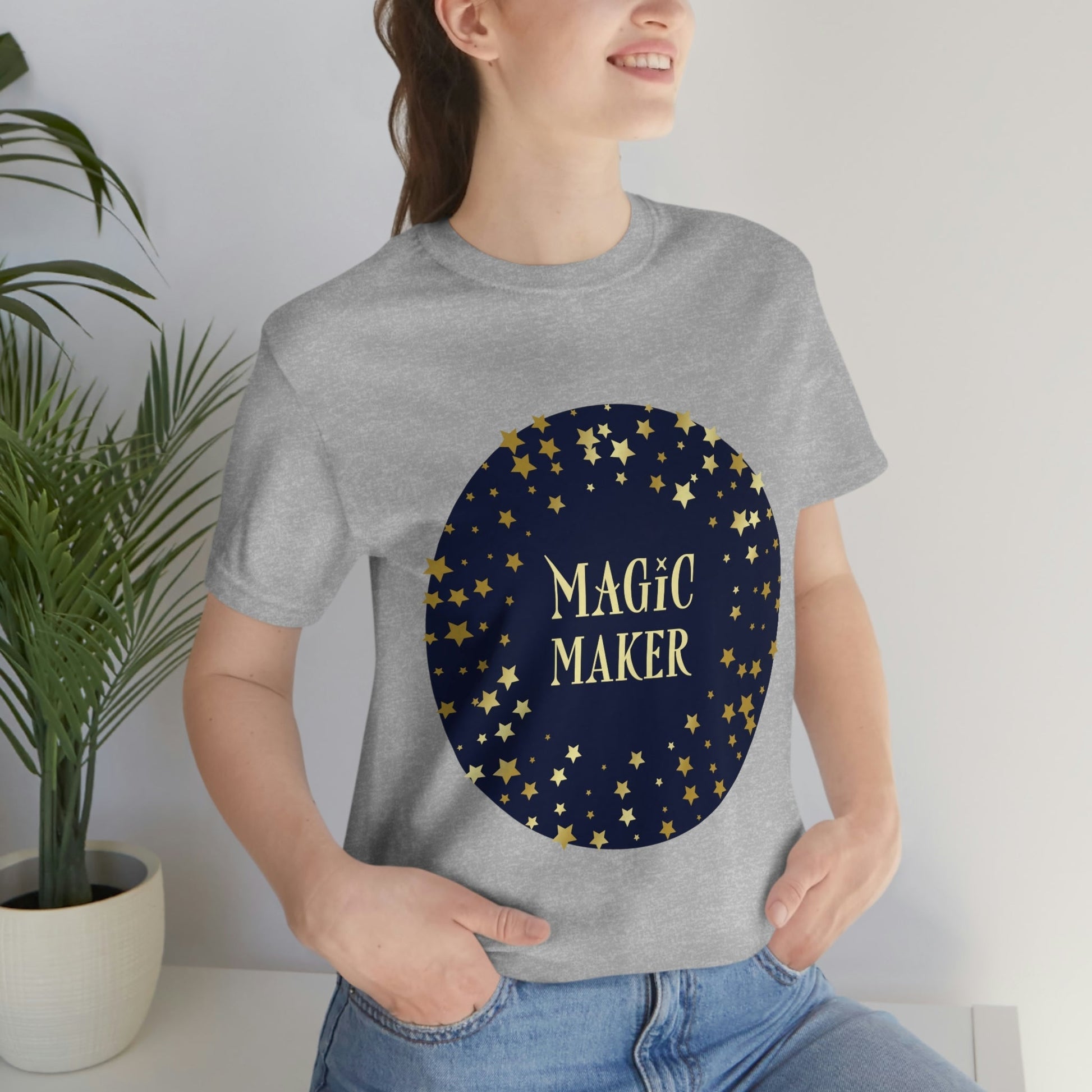 Magic Maker Xmas Holiday Quotes Unisex Jersey Short Sleeve T-Shirt Ichaku [Perfect Gifts Selection]