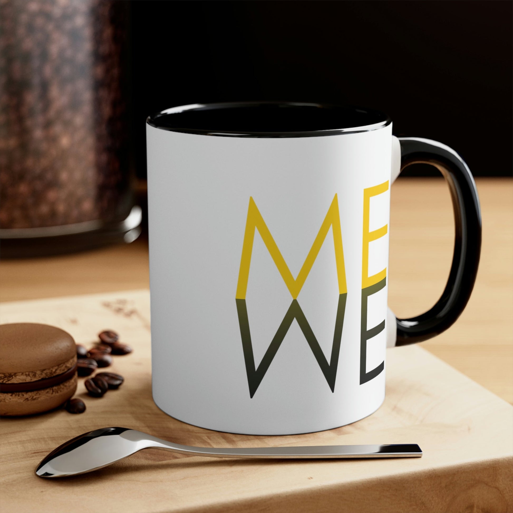 Me We Reflection Typography Romantic Motivation Slogan Accent Coffee Mug 11oz Ichaku [Perfect Gifts Selection]