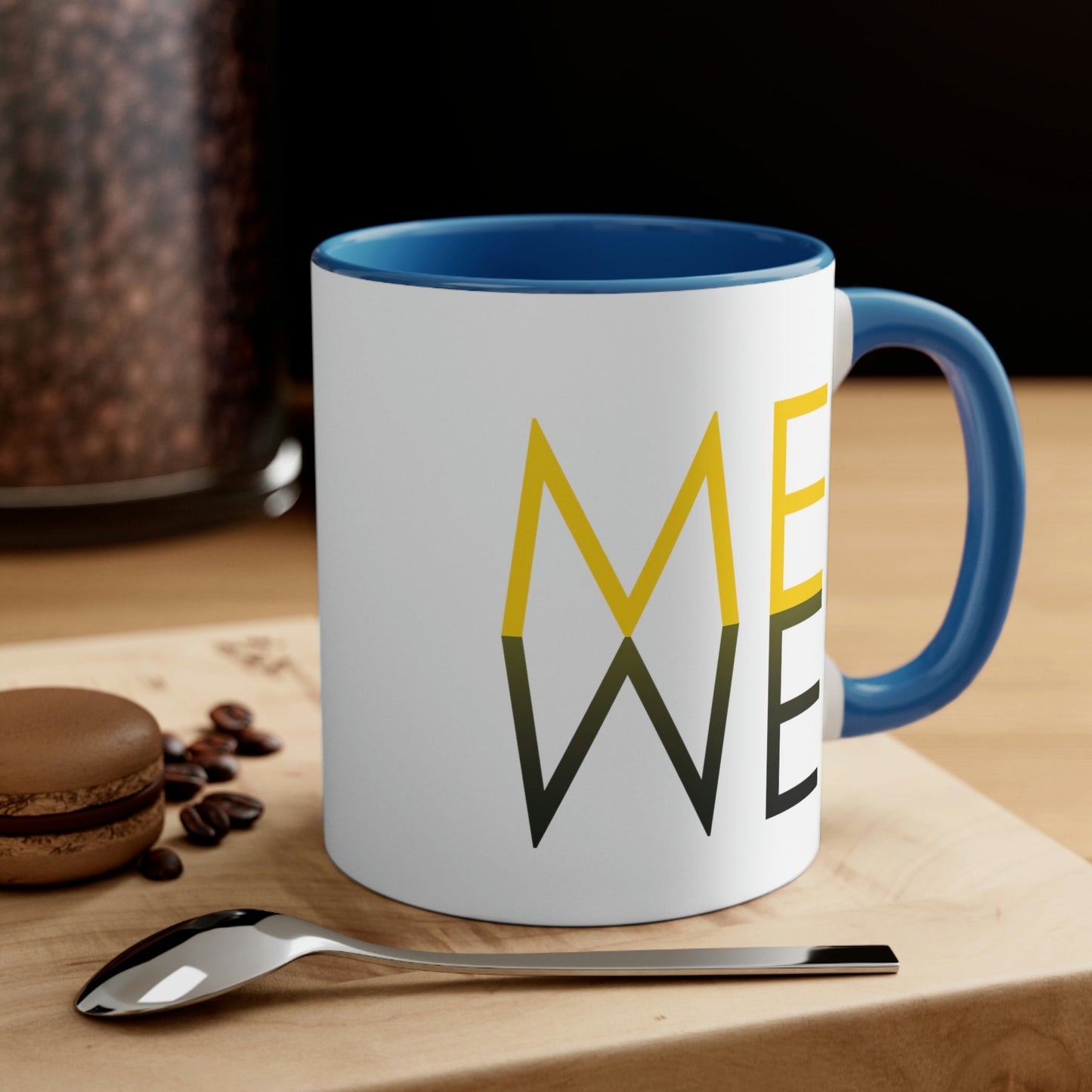 Me We Reflection Typography Romantic Motivation Slogan Accent Coffee Mug 11oz Ichaku [Perfect Gifts Selection]