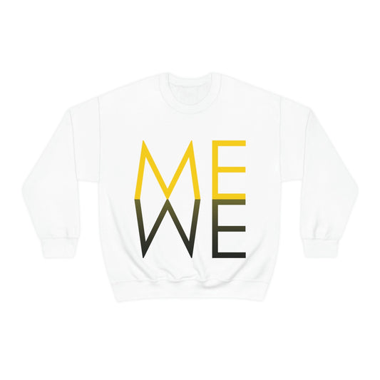 Me We Reflection Typography Romantic Motivation Slogan Unisex Heavy Blend™ Crewneck Sweatshirt Ichaku [Perfect Gifts Selection]