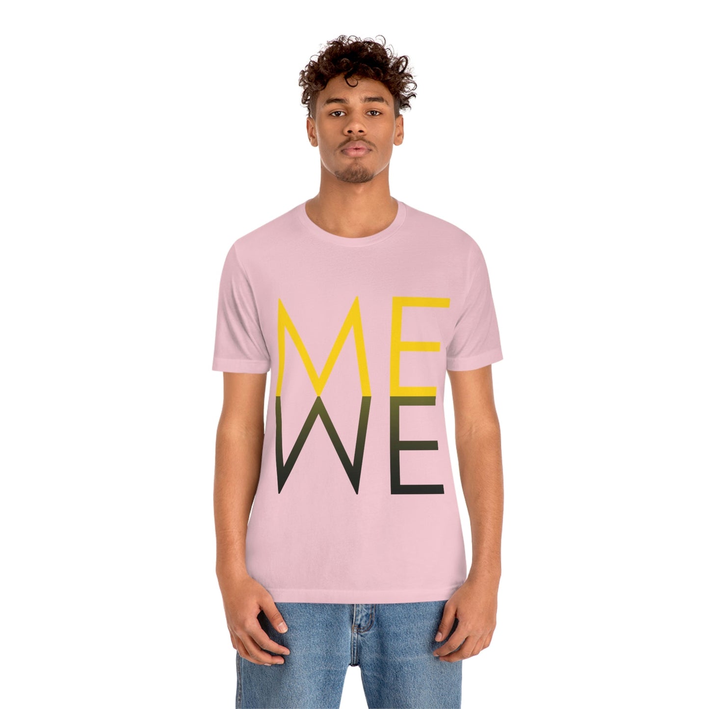 Me We Reflection Typography Romantic Motivation Slogan Unisex Jersey Short Sleeve T-Shirt Ichaku [Perfect Gifts Selection]