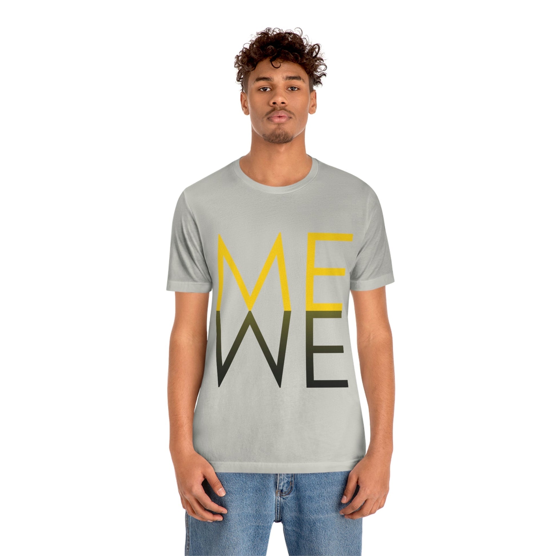 Me We Reflection Typography Romantic Motivation Slogan Unisex Jersey Short Sleeve T-Shirt Ichaku [Perfect Gifts Selection]