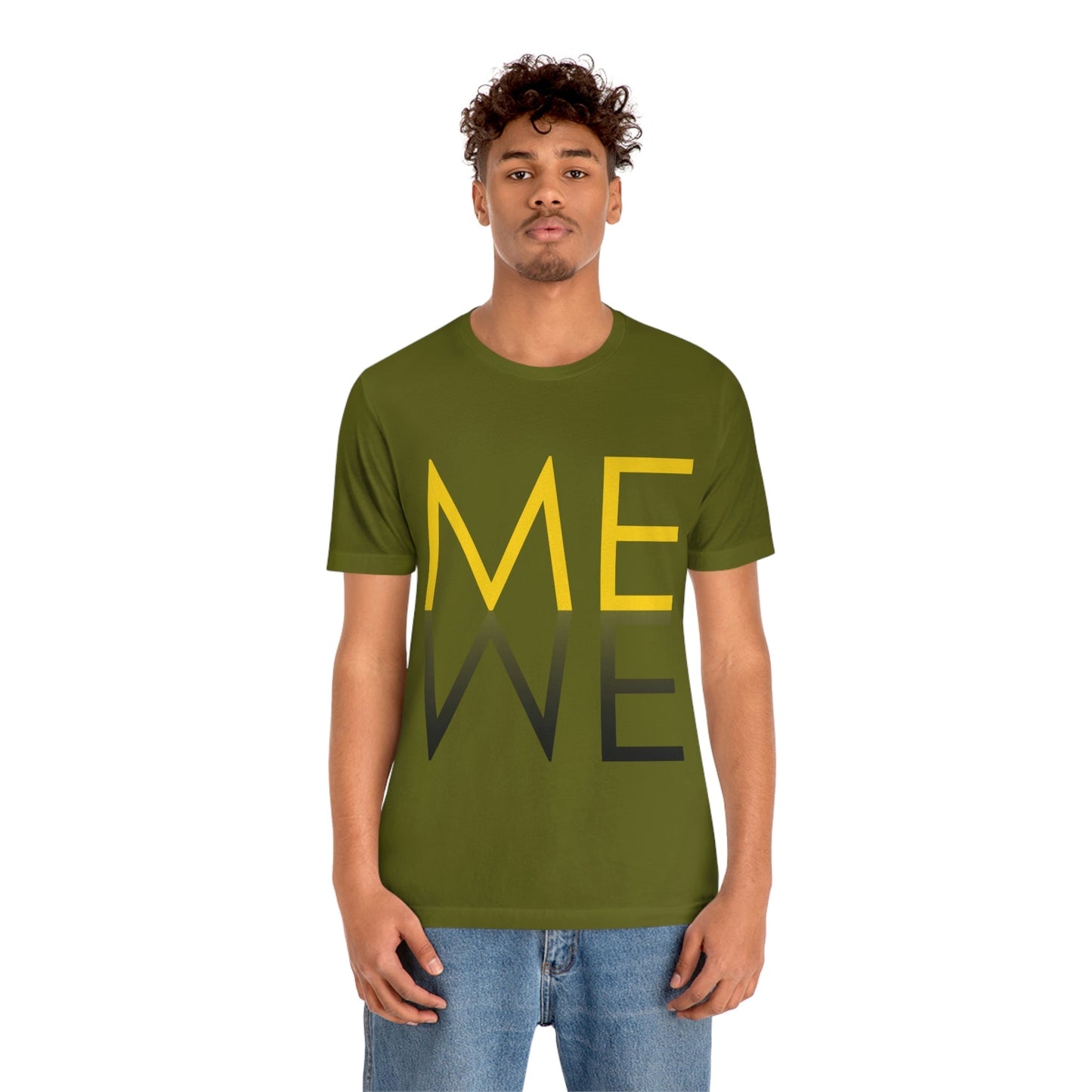 Me We Reflection Typography Romantic Motivation Slogan Unisex Jersey Short Sleeve T-Shirt Ichaku [Perfect Gifts Selection]