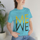 Me We Reflection Typography Romantic Motivation Slogan Unisex Jersey Short Sleeve T-Shirt Ichaku [Perfect Gifts Selection]