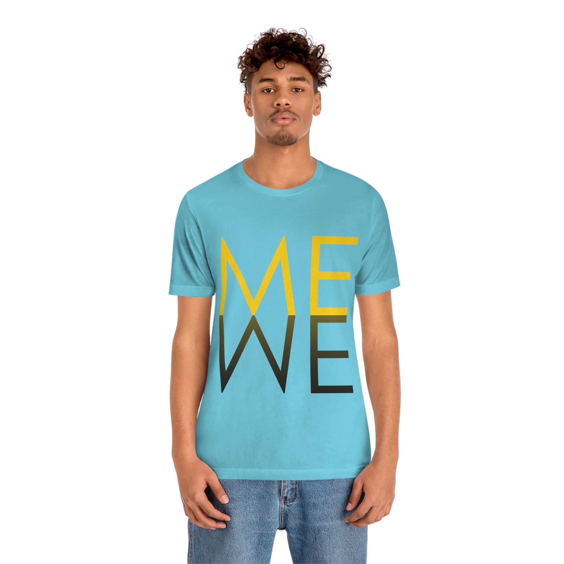 Me We Reflection Typography Romantic Motivation Slogan Unisex Jersey Short Sleeve T-Shirt Ichaku [Perfect Gifts Selection]