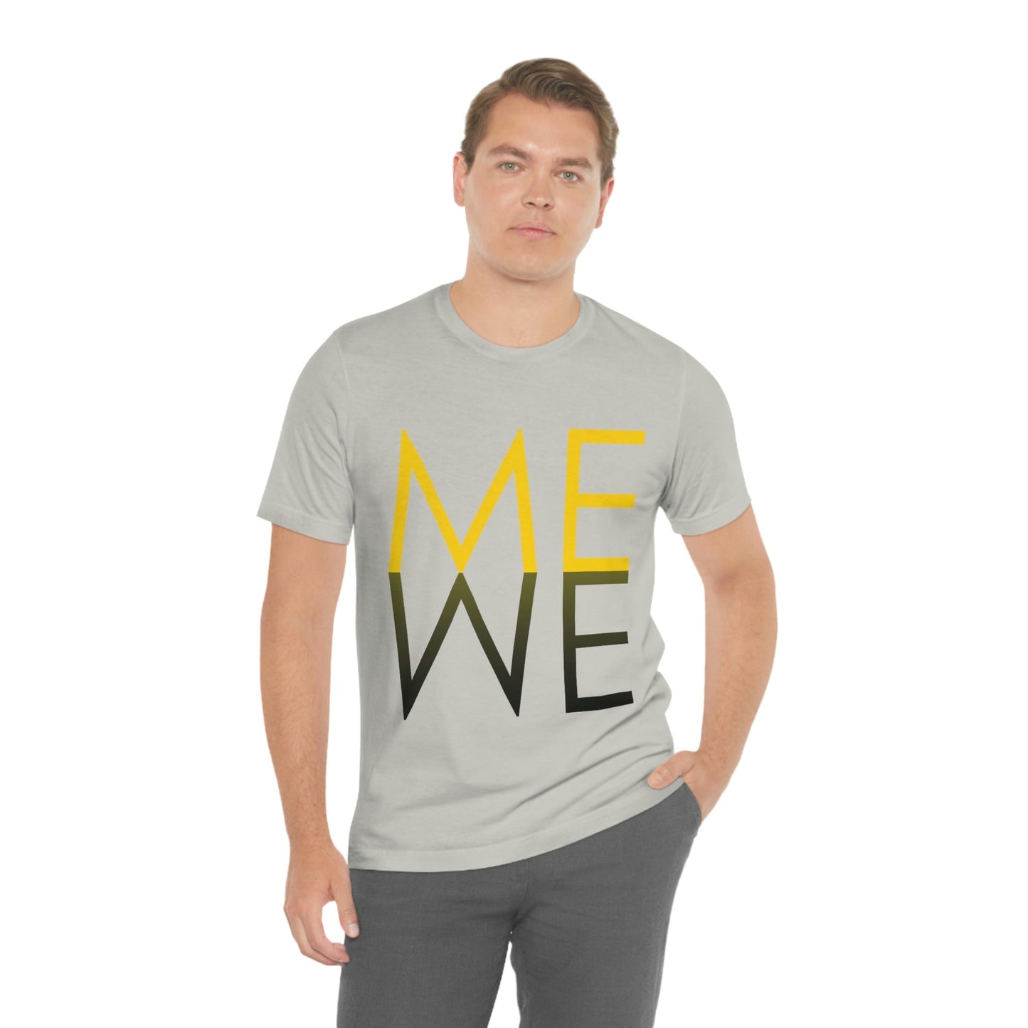 Me We Reflection Typography Romantic Motivation Slogan Unisex Jersey Short Sleeve T-Shirt Ichaku [Perfect Gifts Selection]