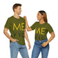 Me We Reflection Typography Romantic Motivation Slogan Unisex Jersey Short Sleeve T-Shirt Ichaku [Perfect Gifts Selection]