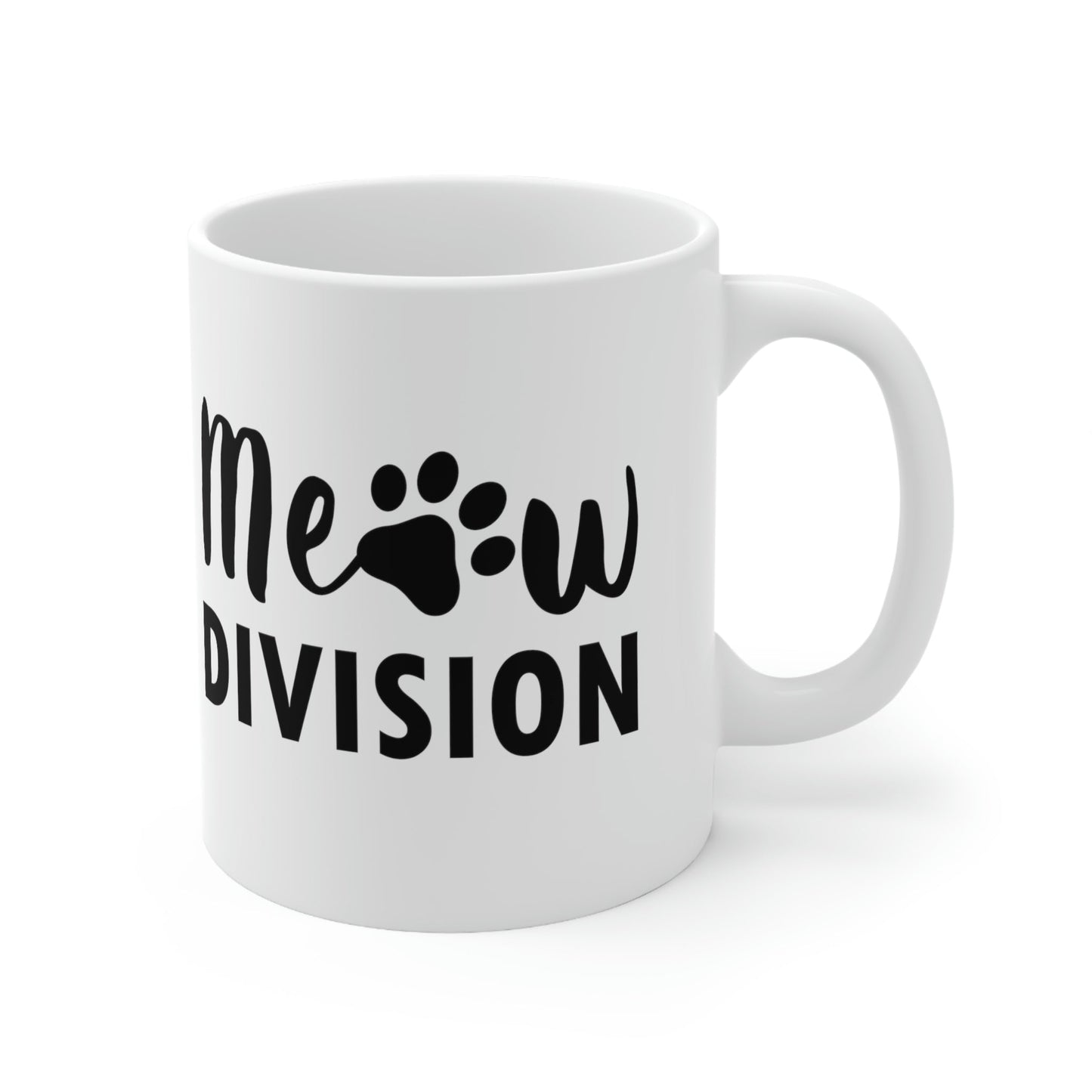 Meow Division Funny Cat Meme Quotes Ceramic Mug 11oz Ichaku [Perfect Gifts Selection]