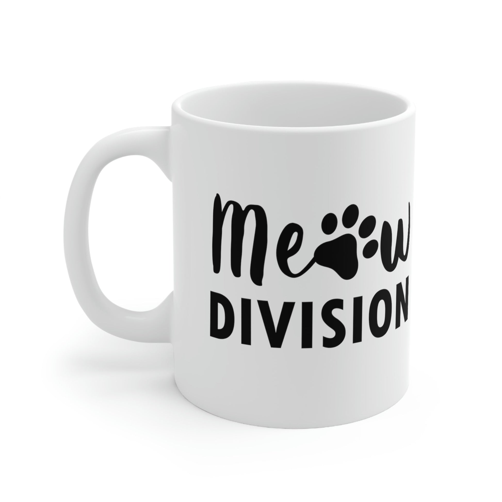 Meow Division Funny Cat Meme Quotes Ceramic Mug 11oz Ichaku [Perfect Gifts Selection]