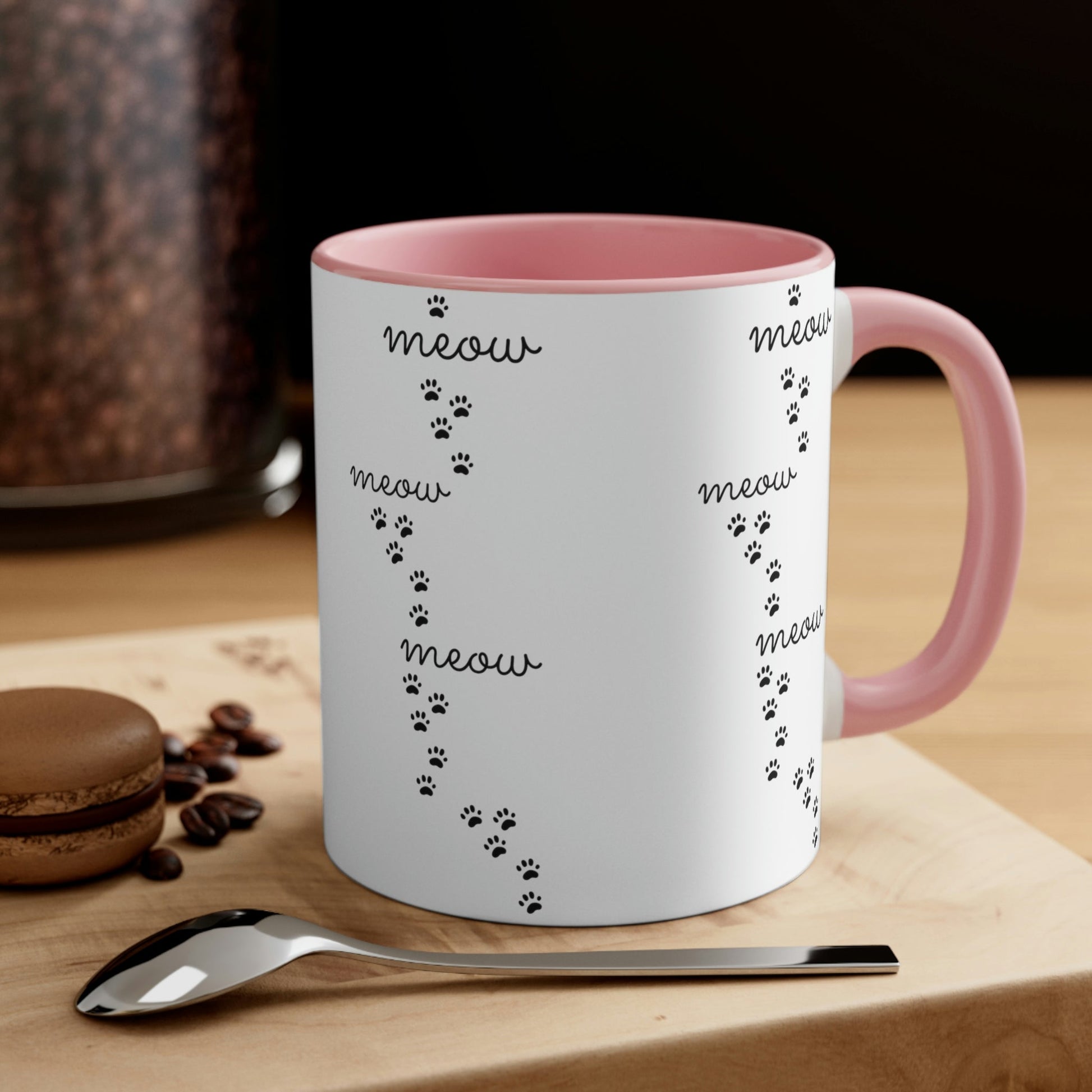 Meow Division Funny Cat Meme Quotes Classic Accent Coffee Mug 11oz Ichaku [Perfect Gifts Selection]