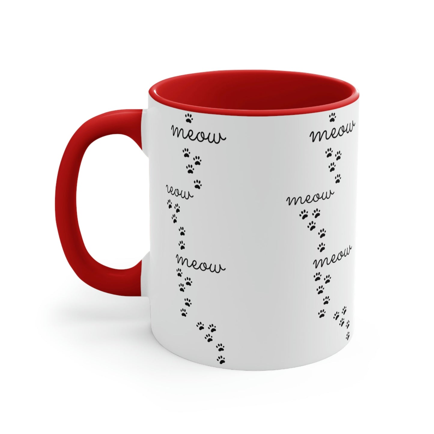 Meow Division Funny Cat Meme Quotes Classic Accent Coffee Mug 11oz Ichaku [Perfect Gifts Selection]
