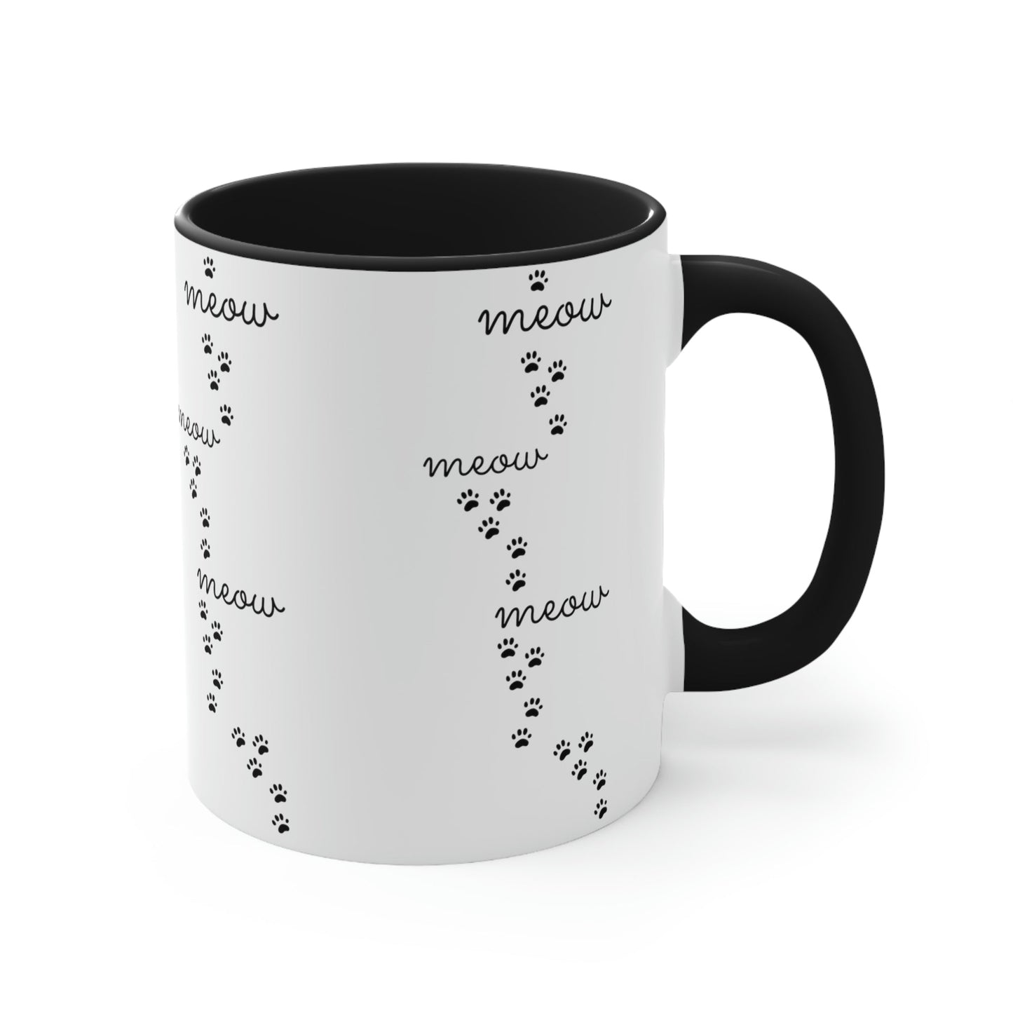 Meow Division Funny Cat Meme Quotes Classic Accent Coffee Mug 11oz Ichaku [Perfect Gifts Selection]