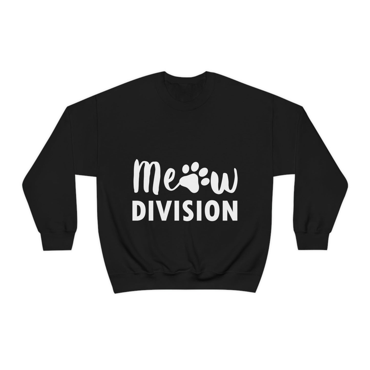 Meow Division Funny Cat Meme Quotes Unisex Heavy Blend™ Crewneck Sweatshirt Ichaku [Perfect Gifts Selection]