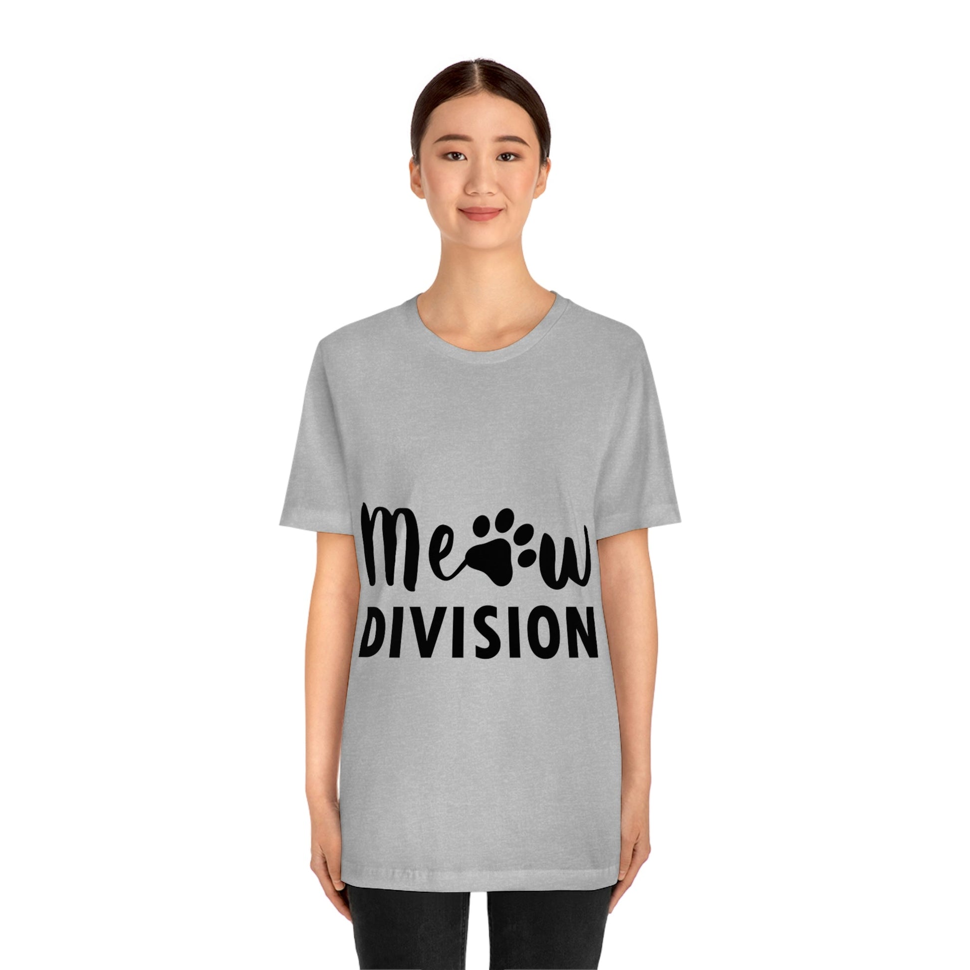 Meow Division Funny Cat Meme Quotes Unisex Jersey Short Sleeve T-Shirt Ichaku [Perfect Gifts Selection]