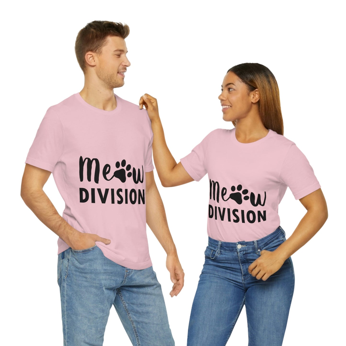 Meow Division Funny Cat Meme Quotes Unisex Jersey Short Sleeve T-Shirt Ichaku [Perfect Gifts Selection]
