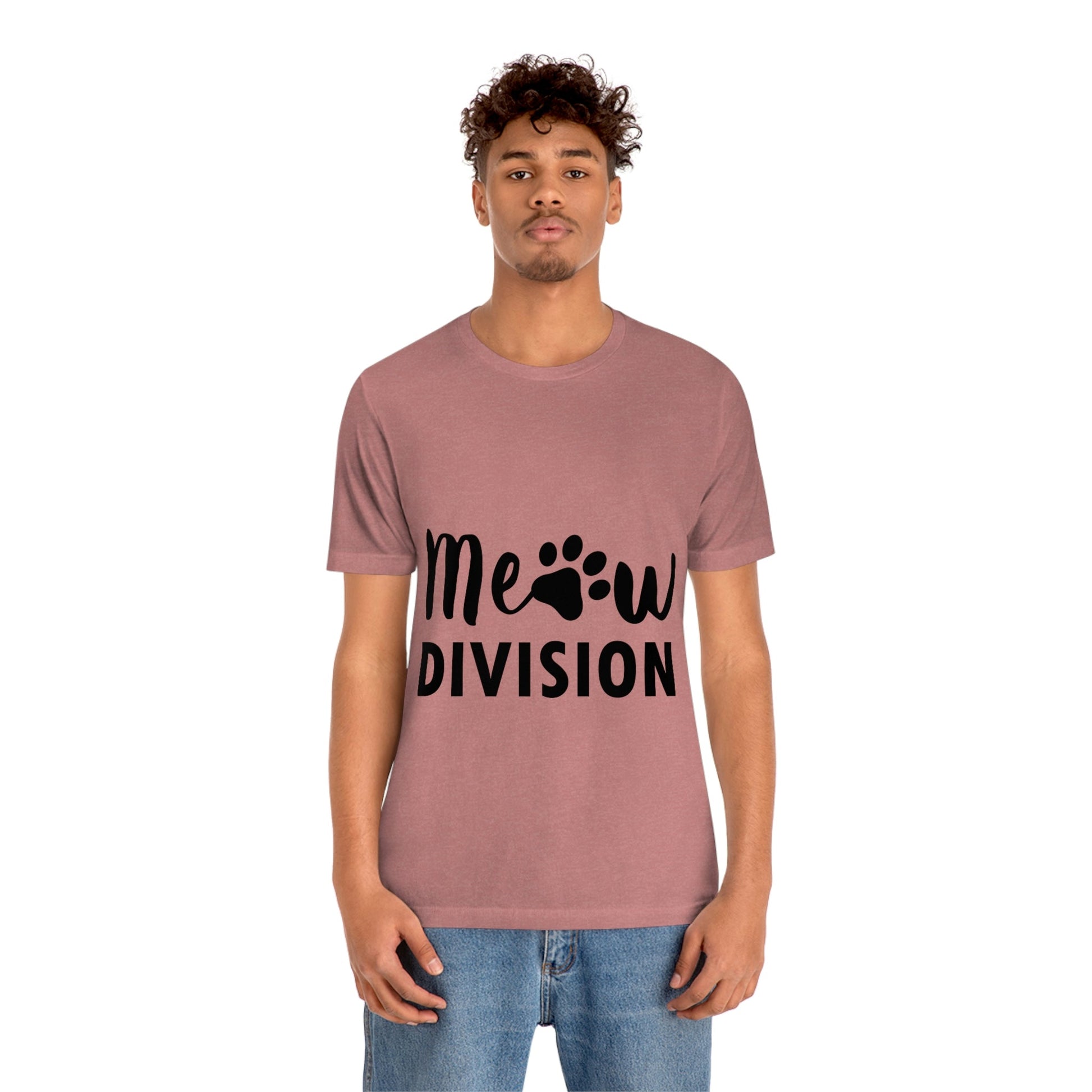 Meow Division Funny Cat Meme Quotes Unisex Jersey Short Sleeve T-Shirt Ichaku [Perfect Gifts Selection]