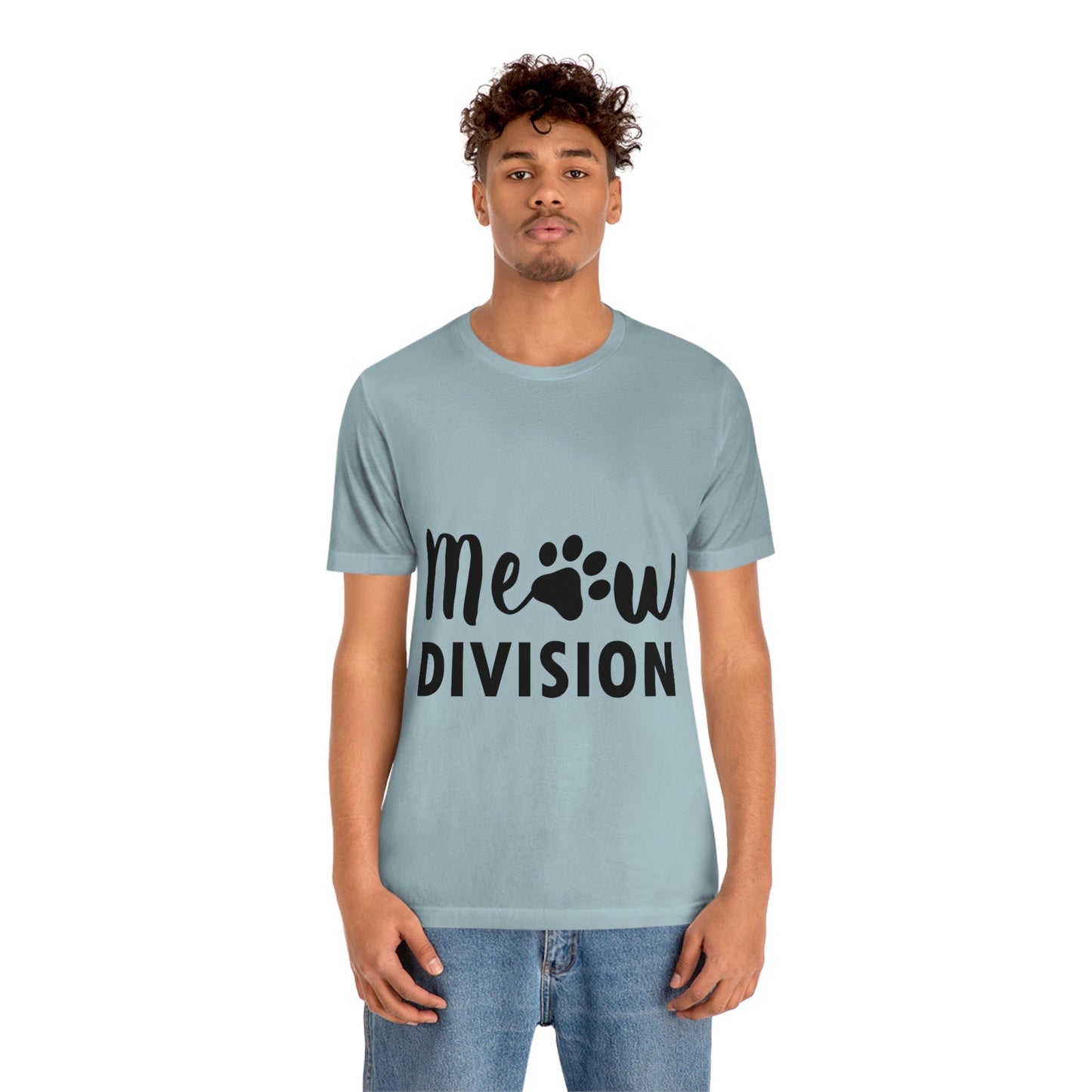 Meow Division Funny Cat Meme Quotes Unisex Jersey Short Sleeve T-Shirt Ichaku [Perfect Gifts Selection]