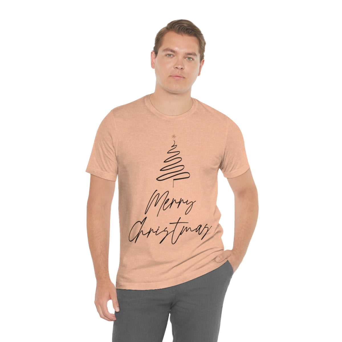 Merry Christmas Tree Gift New Year Slogan Unisex Jersey Short Sleeve T-Shirt Ichaku [Perfect Gifts Selection]